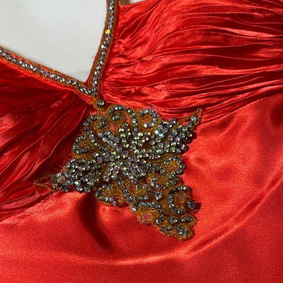 Morgan & Co. Strapless Red Gown - Picture 7 of 8